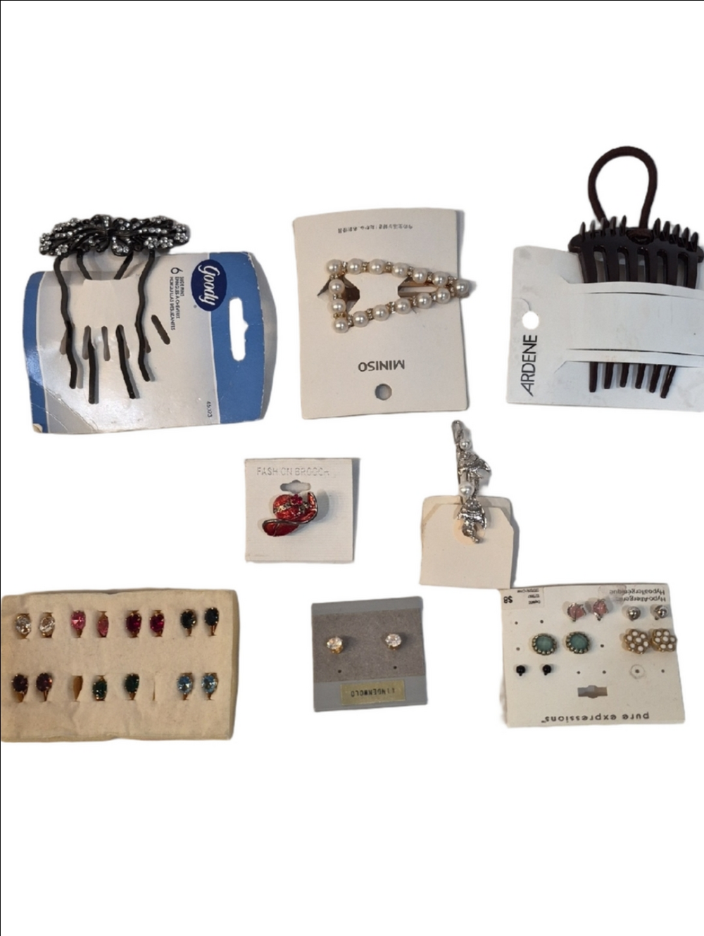 Collection Of Ear Rings, Hair Clips And Broochs.